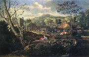 Nicolas Poussin Ideal Landscape oil painting on canvas
